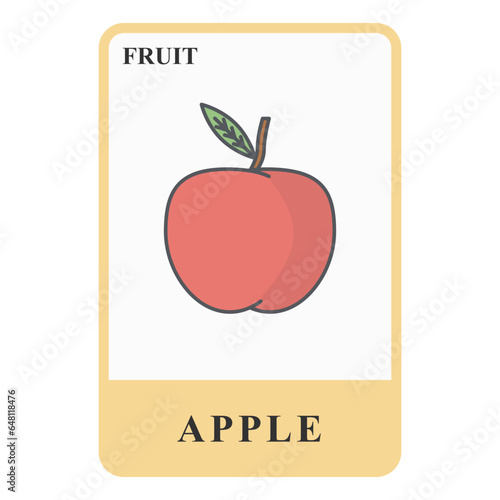 Apple Customizable Playing Name Card Healthy Fruit Ingredients