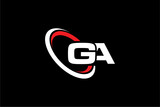 GA creative letter logo design vector icon illustration