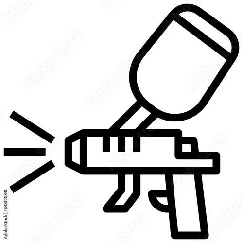 SPRAY GUN4  filled outline icon,linear,outline,graphic,illustration