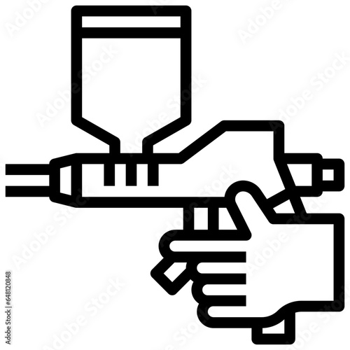 SPRAY GUN3 filled outline icon,linear,outline,graphic,illustration