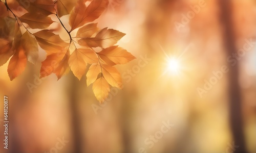 Abstract autumn foliage bokeh backdrop