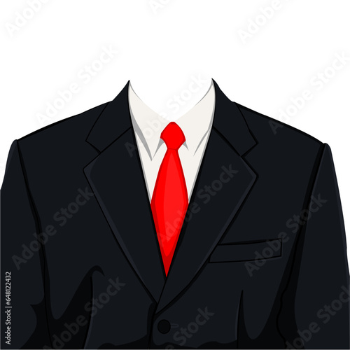 Men's jacket. Collection. suit with tie vector illustration