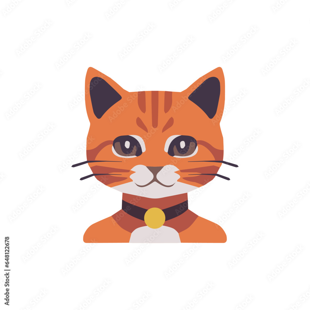 Orange cat vector illustration, flat cute cat mascot vector art. Perfect for logo, sticker, icon, etc. Orange cat vector illustration, flat cute cat mascot vector art. Perfect for logo, sticker, icon, etc.