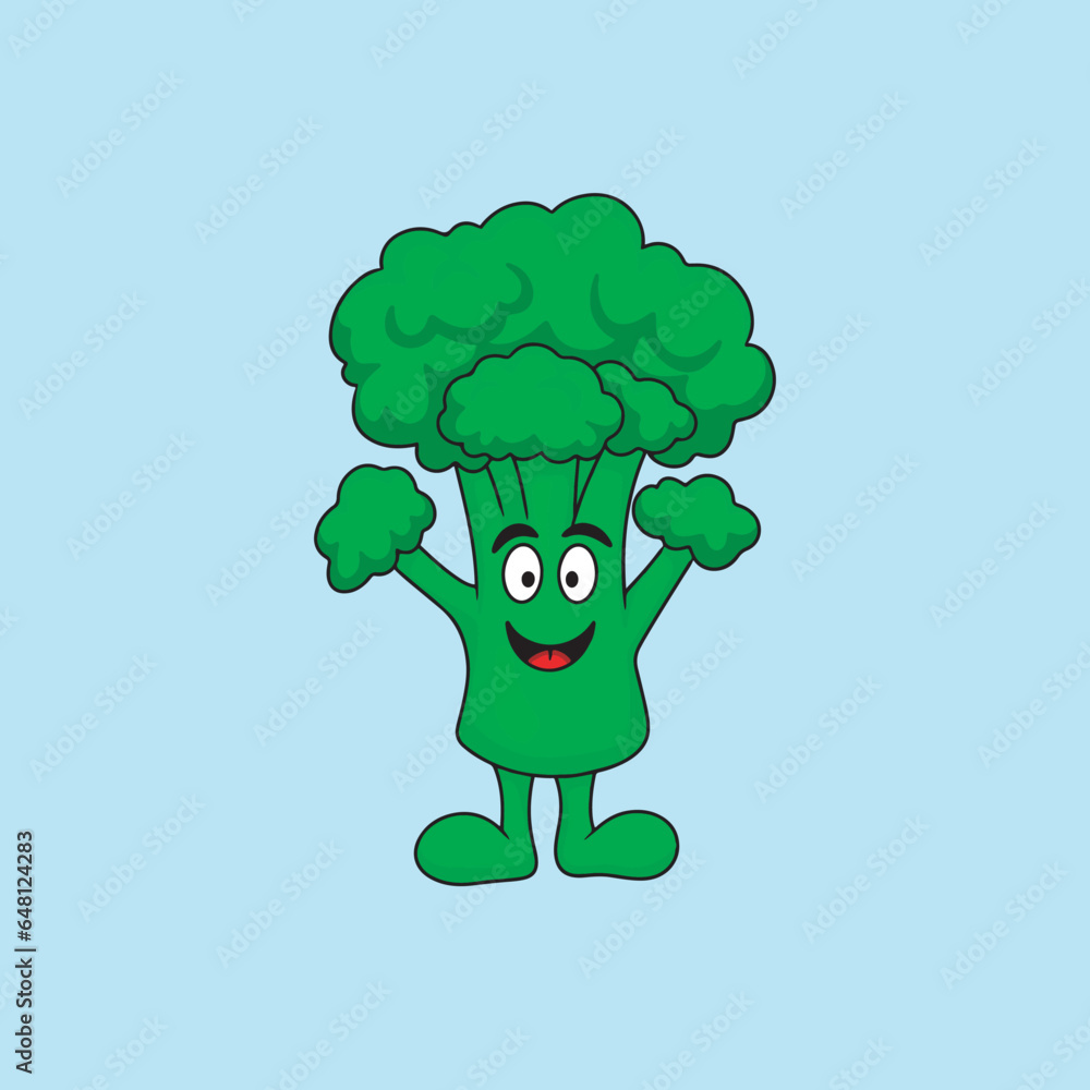 broccoli cartoon character broccoli cartoon character