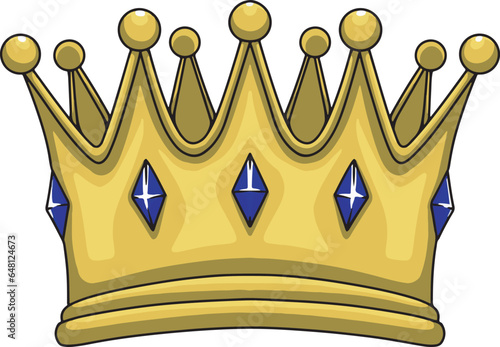 golden crown isolated on white background