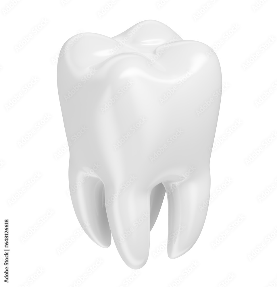 Realistic tooth on transparent background in 3d rendering Realistic tooth on transparent background in 3d rendering