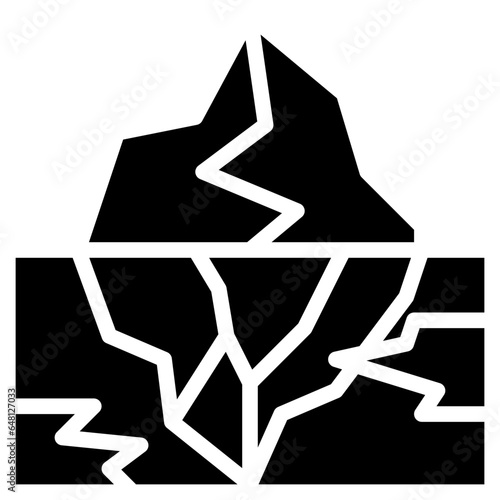 GLACIER filled outline icon,linear,outline,graphic,illustration