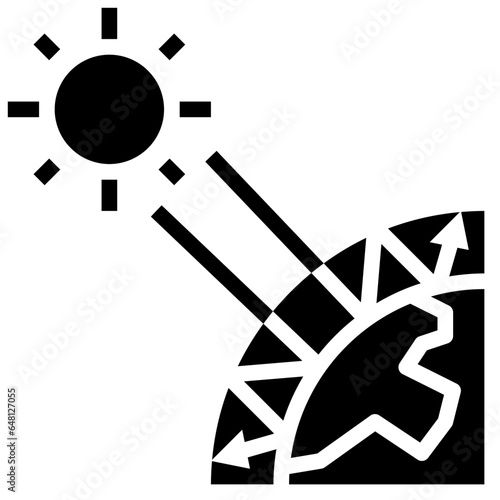 GREENHOUSE EFFECT filled outline icon,linear,outline,graphic,illustration