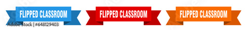 flipped classroom ribbon. flipped classroom isolated paper sign. banner