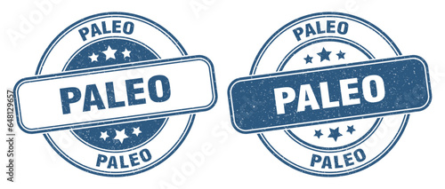 paleo stamp. paleo label. round grunge sign