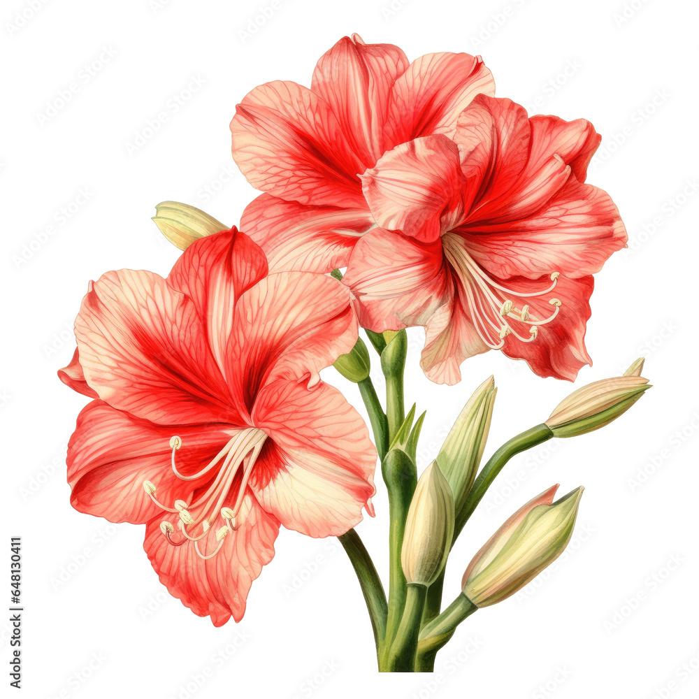 ornamental plants Amaryllis flowers are red, have various types. grows in the yard or garden in pots, scientific name Amaryllis ornamental plants Amaryllis flowers are red, have various types. grows in the yard or garden in pots, scientific name Amaryllis