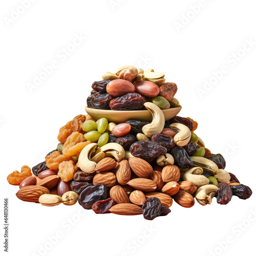 mixed nuts and dried fruits photo
