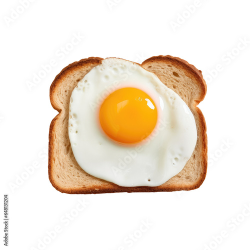 fried egg toast isolated. Resolution and high quality beautiful photo