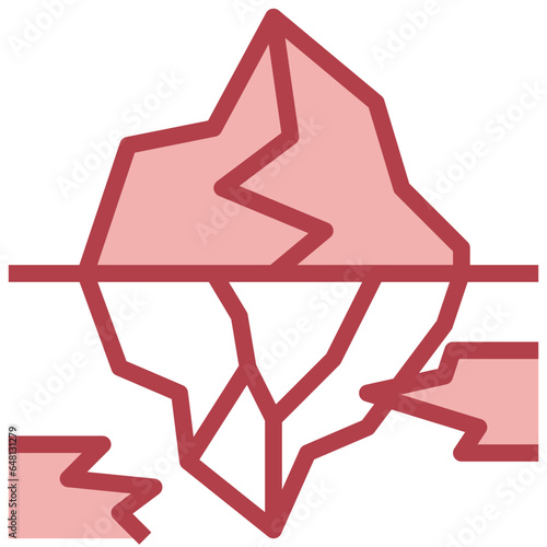 GLACIER filled outline icon,linear,outline,graphic,illustration