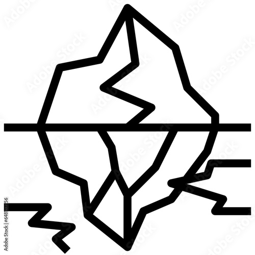 GLACIER filled outline icon,linear,outline,graphic,illustration