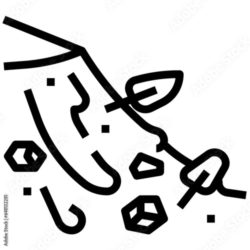 LANDSLIDE filled outline icon,linear,outline,graphic,illustration