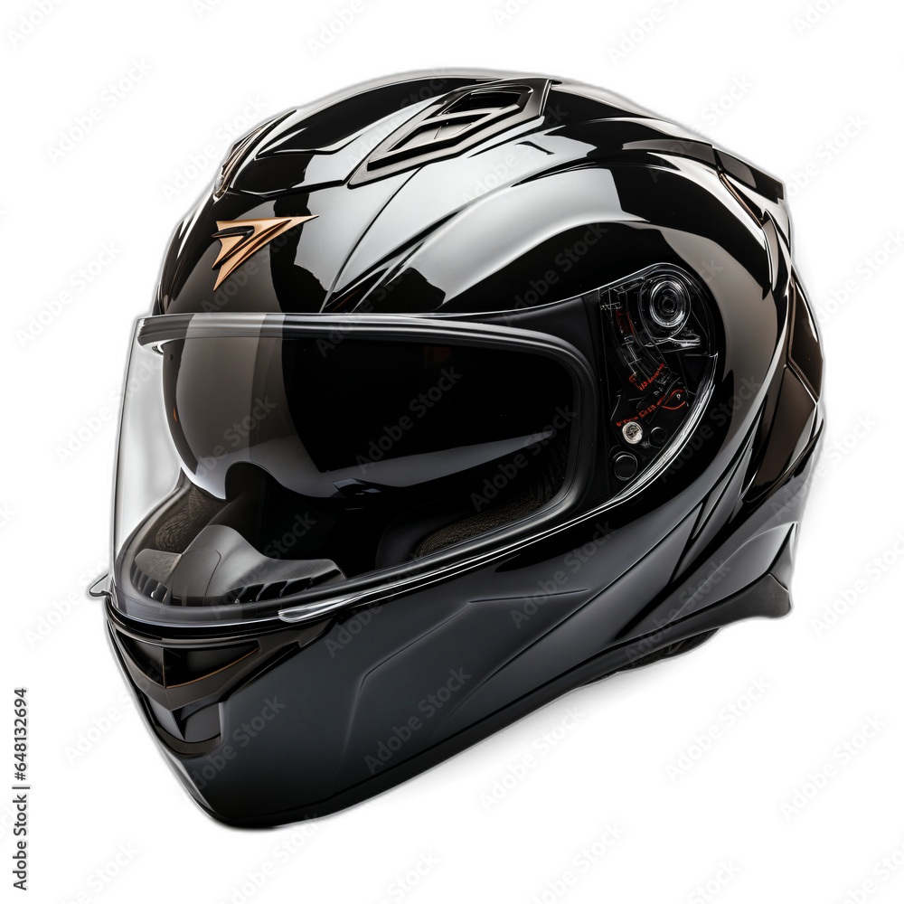 Motorcycle sport helmet with visor isolated image Motorcycle sport helmet with visor isolated image