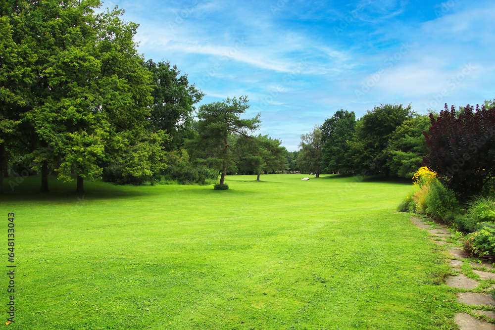 Fototapeta premium The Wertwiesen Park, Heilbronn, Germany, Europe