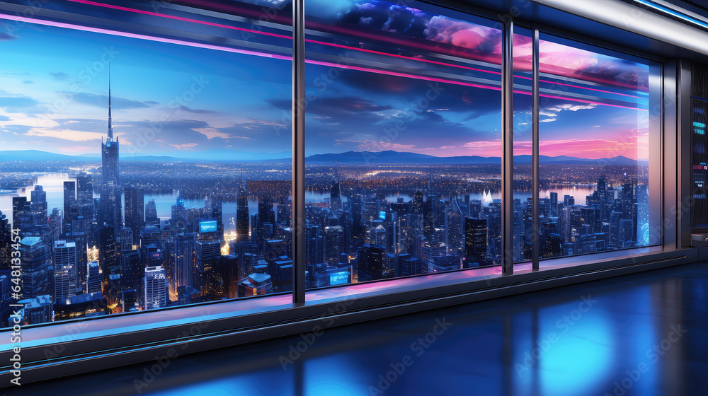 Fototapeta premium Beyond Today's Imagination: Futuristic Interior Design as Conceived by Generative AI