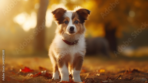 Dog with pedigree cute playing photo