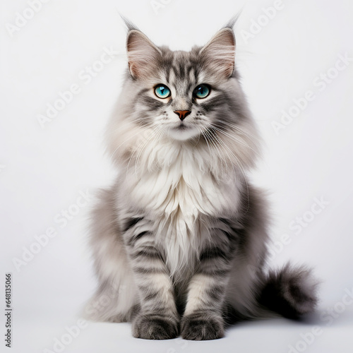 large longhair gray tabby cute kitten