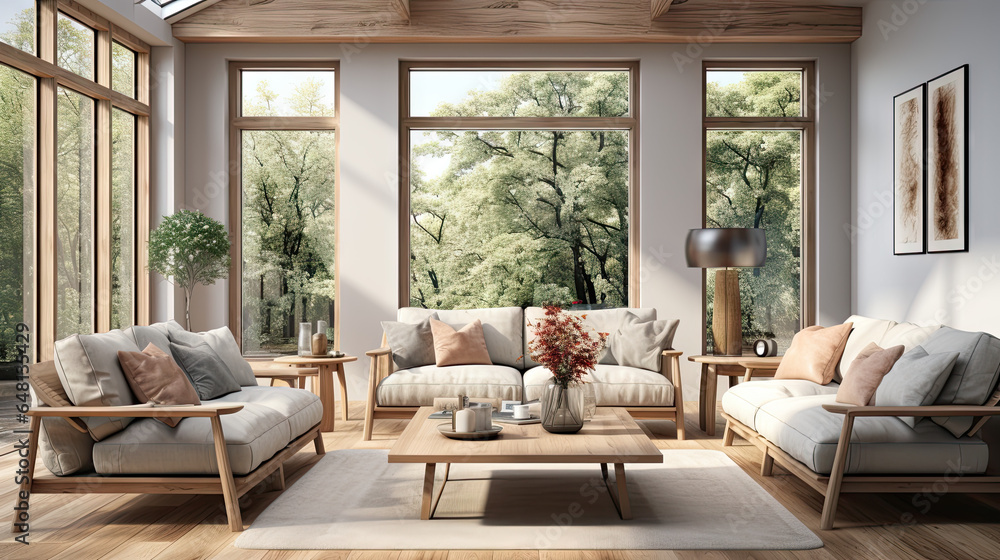 Scandinavian Style Living Room with Modern Furnishings
