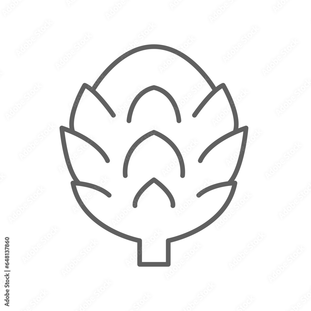 Artichoke icon. fresh diet organic nature vegetable food. Salad vegetarian healthy, vegan nutrition. Editable stroke. Outline style pictogram. Vector illustration. Design on white background. Artichoke icon. fresh diet organic nature vegetable food. Salad vegetarian healthy, vegan nutrition. Editable stroke. Outline style pictogram. Vector illustration. Design on white background.