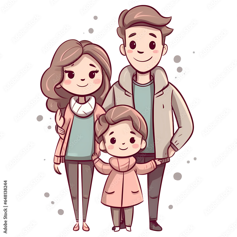 Cute Family Clipart Illustration Cute Family Clipart Illustration