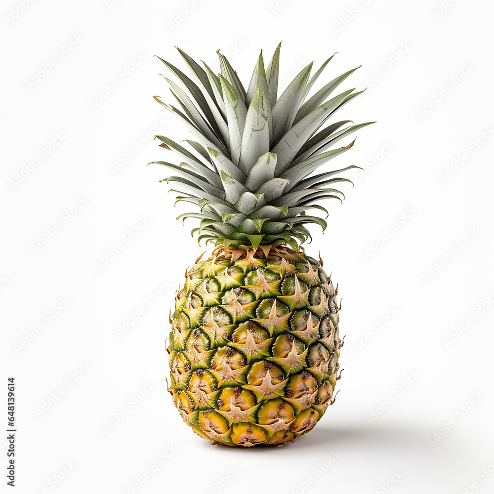 pineapple on a white