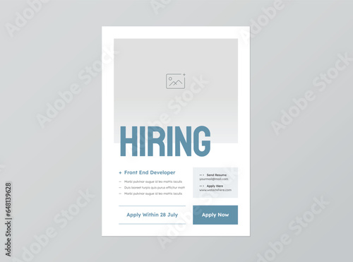 We are hiring flyer design template, job opportunity flyer, recruitment flyer