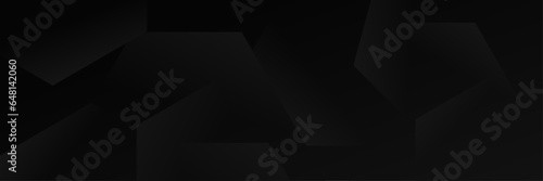 Abstract Black Geometric banner design background.