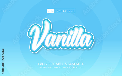 Fully Editable Text Effect Vanilla 3d Style