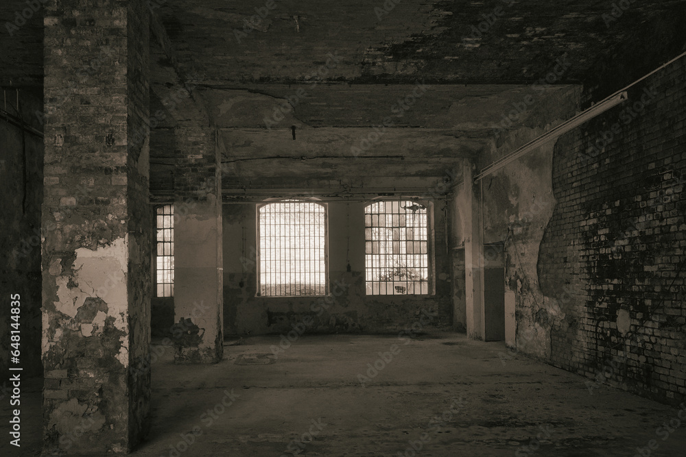 Obraz premium old abandoned building - - Verlassener Ort - Urbex / Urbexing - Lost Place - Artwork - Creepy - Lostplace - Lostplaces - Abandoned - High quality photo 