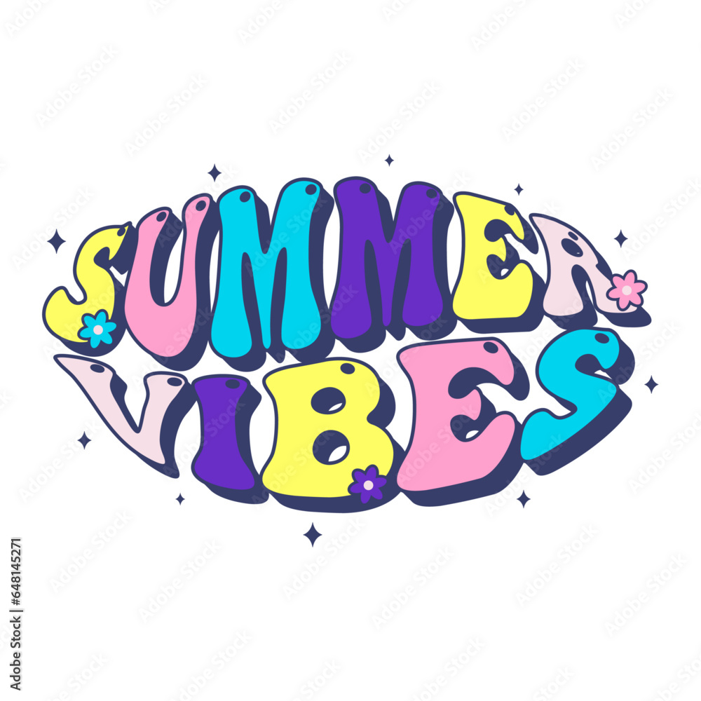 Naklejka premium groovy summer vibes