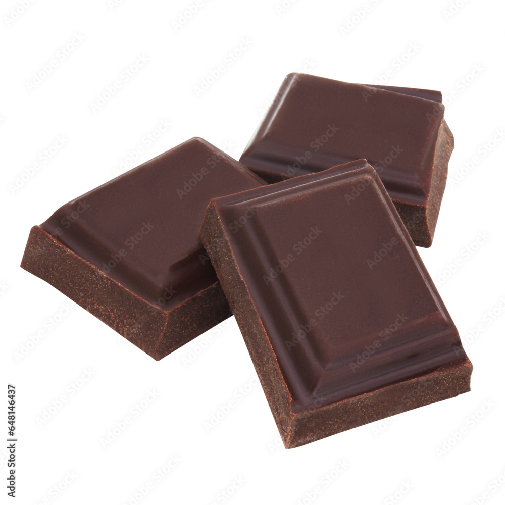 Piece of chocolate / transparent background Piece of chocolate / transparent background