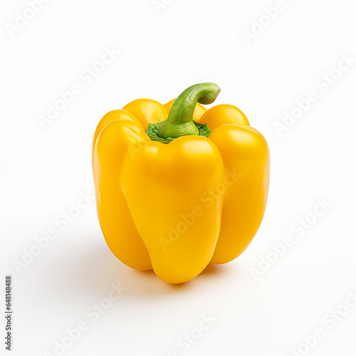 "Sunny Sensation: Photorealistic Yellow Pepper Stock Photo"

