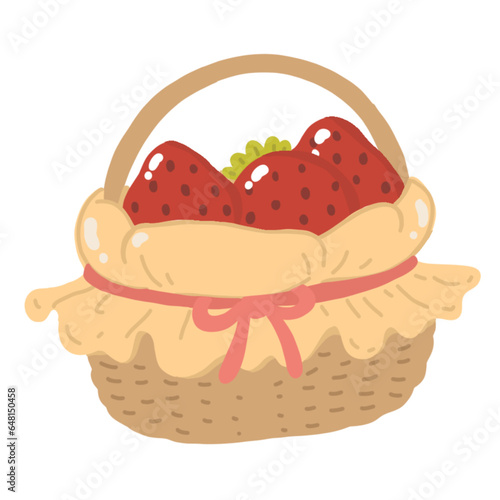 Tasty Strawberry in basket 
