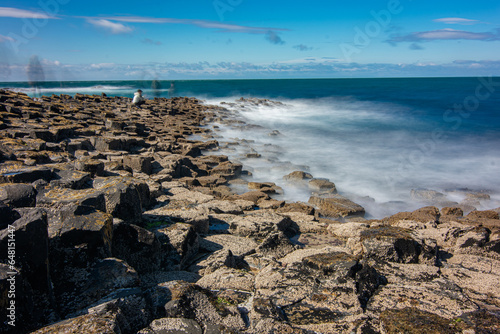Hiking at giants causeway, Northern ireland