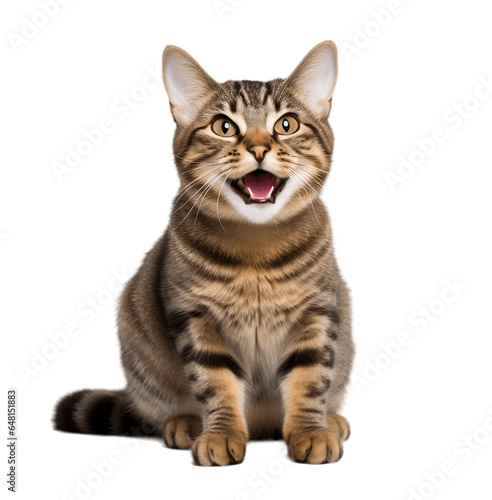 Funny cat on transparent background PNG © I LOVE PNG