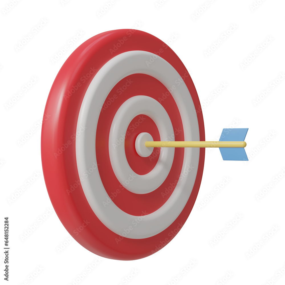 Target with darts icon. 3d render illustration. Target with darts icon. 3d render illustration.