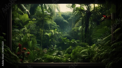 a cool jungle view from a window © JoypurerEdit