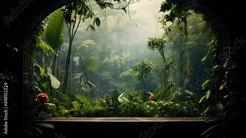 a cool jungle view from a window