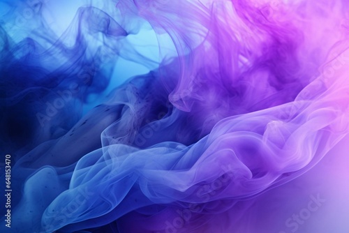 Futuristic blend of blue and purple smoke creating a tech-inspired backdrop. Generative AI
