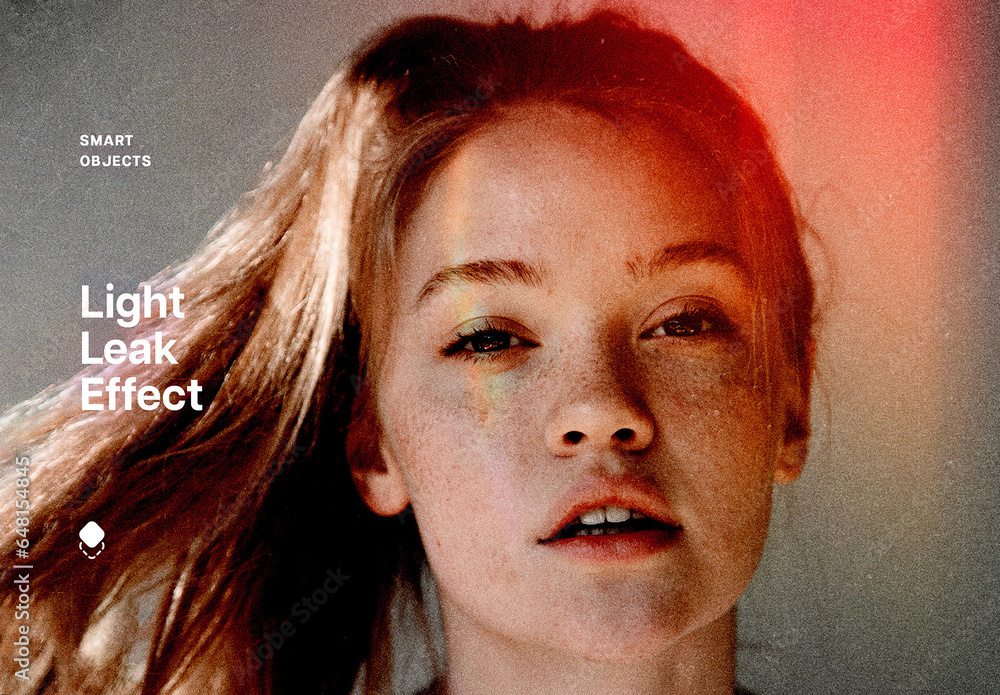 Light Leak Photo Effect Mockup Stock Template Adobe Stock