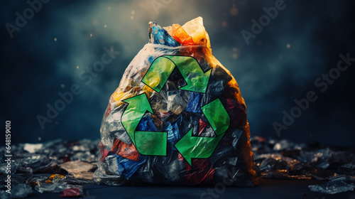 Plastic waste garbage used bottle photo
