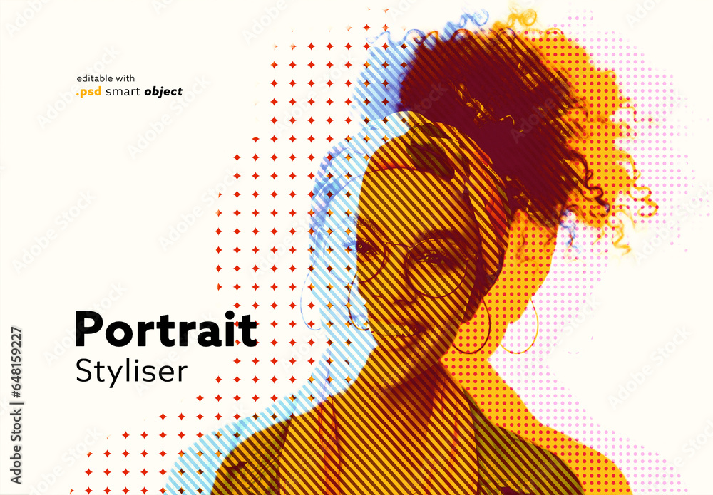 Portrait Styliser Stock Template Adobe Stock