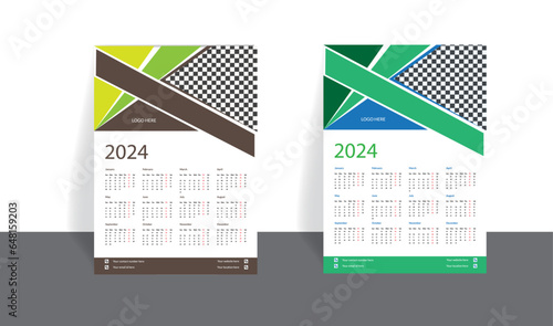 creative calendar design for 2024.