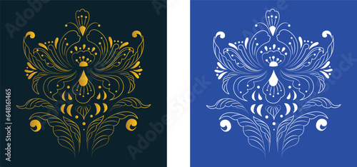 Paisley. Ethnic ornament. Flower Hand Drawn Vector illustration.