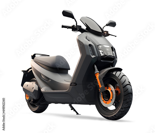 Motor Scooter isolated on a white background, urban transporting concept, realistic design illustration, generative ai