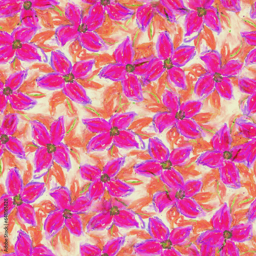 abstract floral background pink print scarf fabric